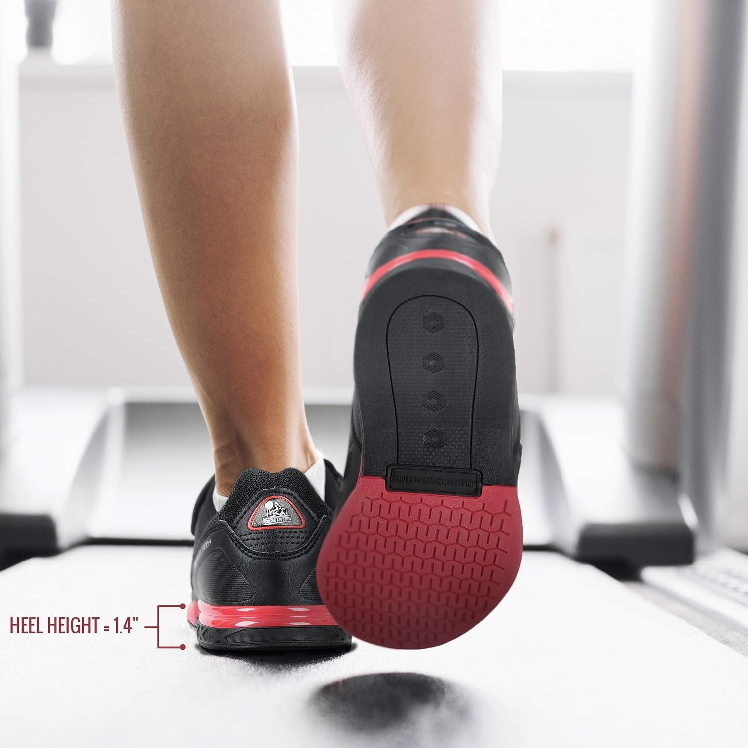 VENJA Weightlifting Shoes – Men’S Gym Shoes for Weight Lifting, Crossfit & Squats, Strength Training, Heel Support & Grip Sole for Stability