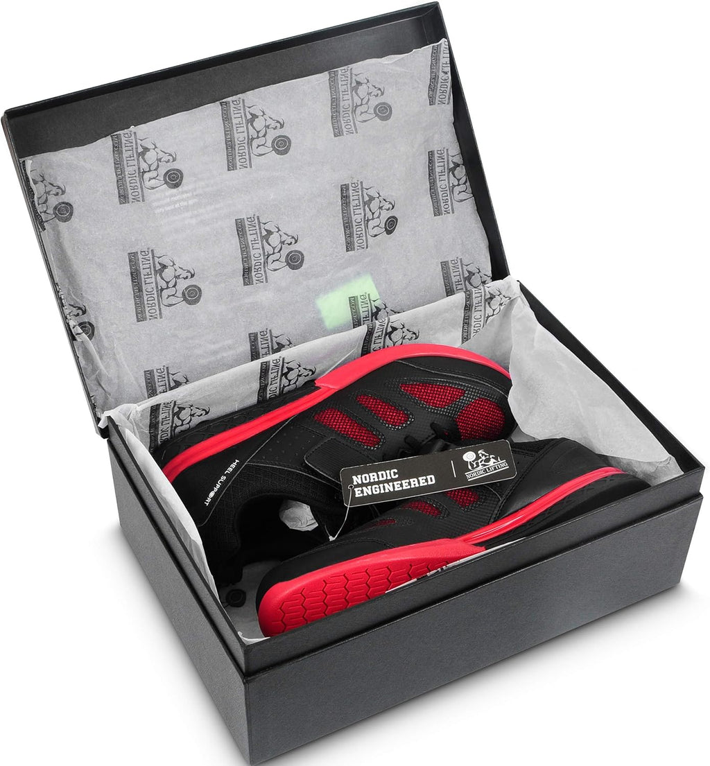 VENJA Weightlifting Shoes – Men’S Gym Shoes for Weight Lifting, Crossfit & Squats, Strength Training, Heel Support & Grip Sole for Stability