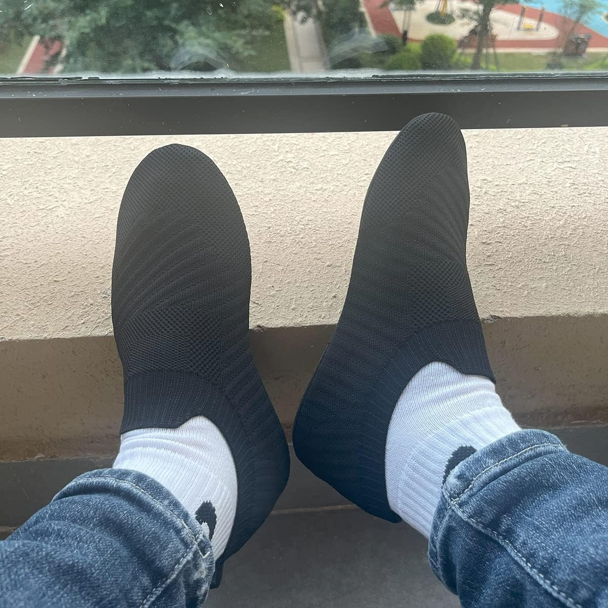 Lightweight Slip on Grip Indoor House Slippers Barefoot Non Slip Home Exercise Yoga Shoes for Men Women