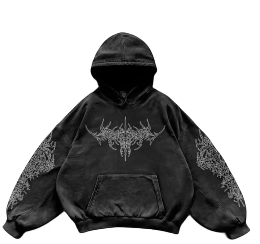 Harajuku Goddess Print Hoodies Women and Men Hoodie Y2K Tops Oversized Sweatshirt New Couples Goth Streetwear Gothic Gym Clothes