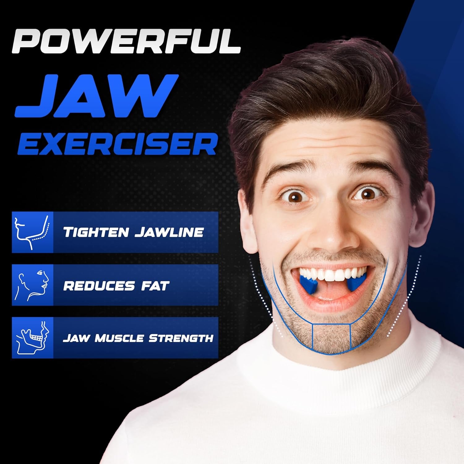 Premium Jaw Exerciser for Men & Women | 3 Resistance Levels, Silicone Jaw Traine