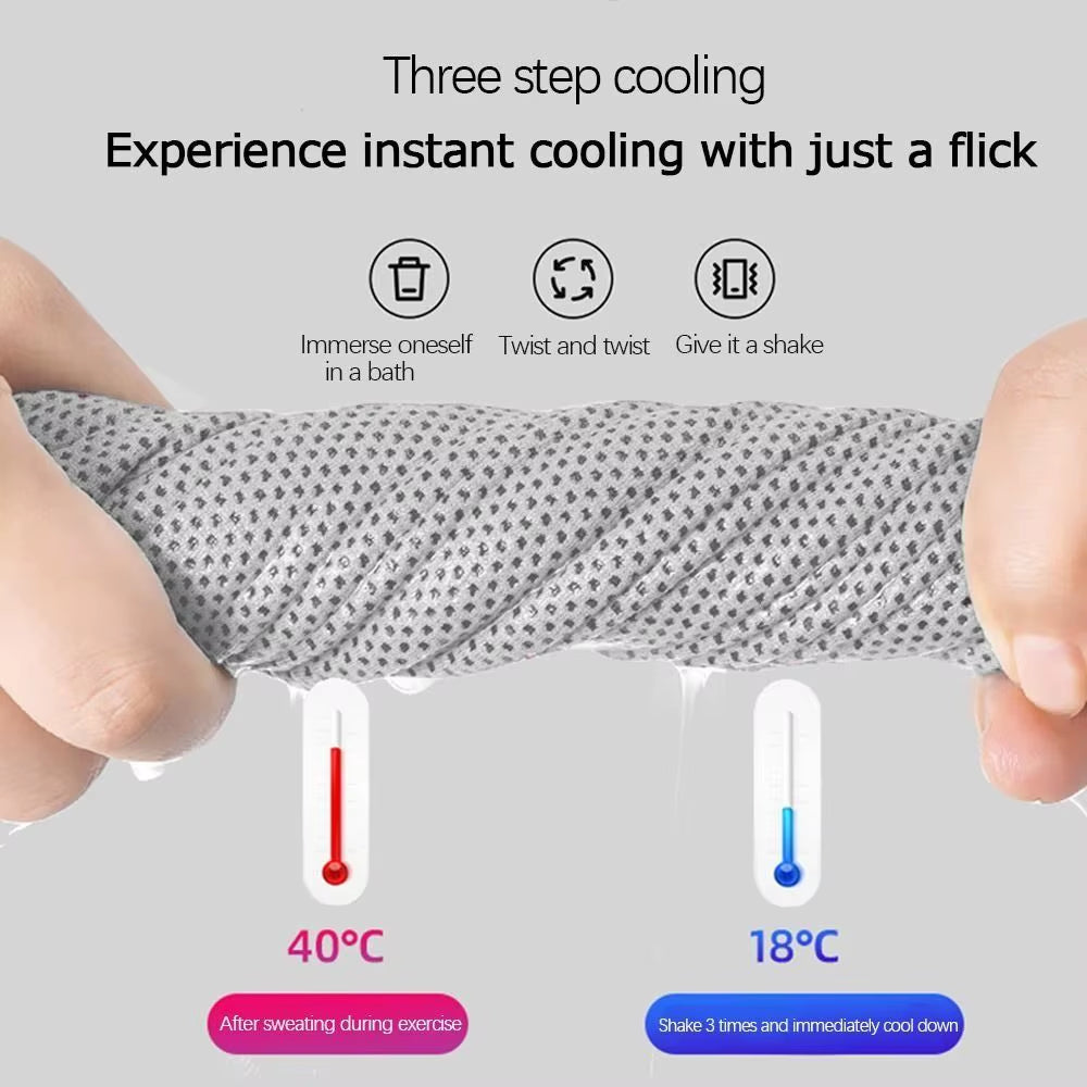 Portable Outdoor Sport Ice Towel Sweat Absorption Wrist Protector Quick-Drying Cooling Wristband for Fitness Camping Running