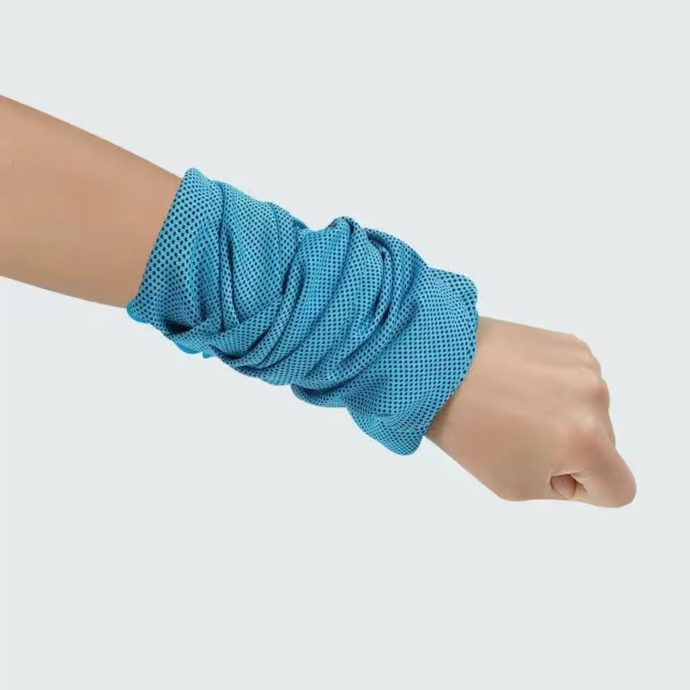 Portable Outdoor Sport Ice Towel Sweat Absorption Wrist Protector Quick-Drying Cooling Wristband for Fitness Camping Running