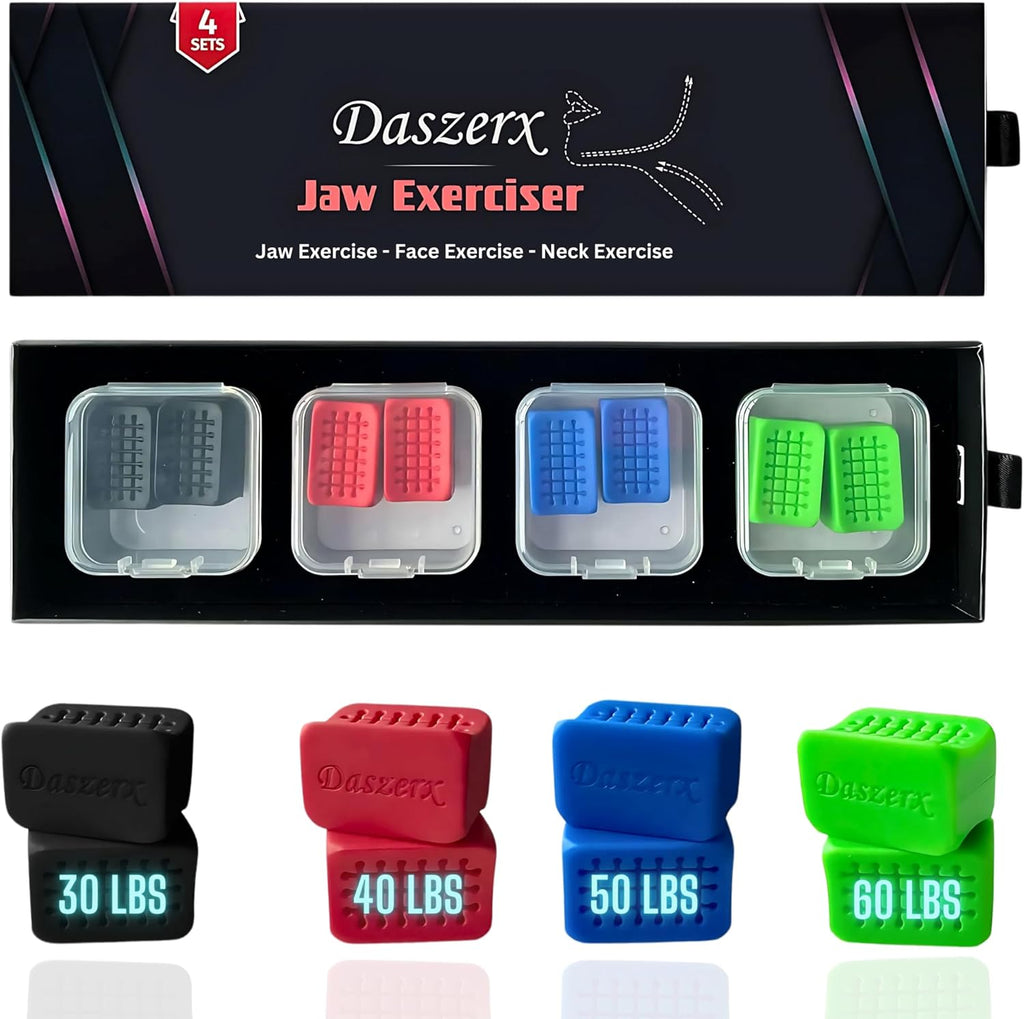 Premium Jaw Exerciser for Men & Women | 3 Resistance Levels, Silicone Jaw Traine