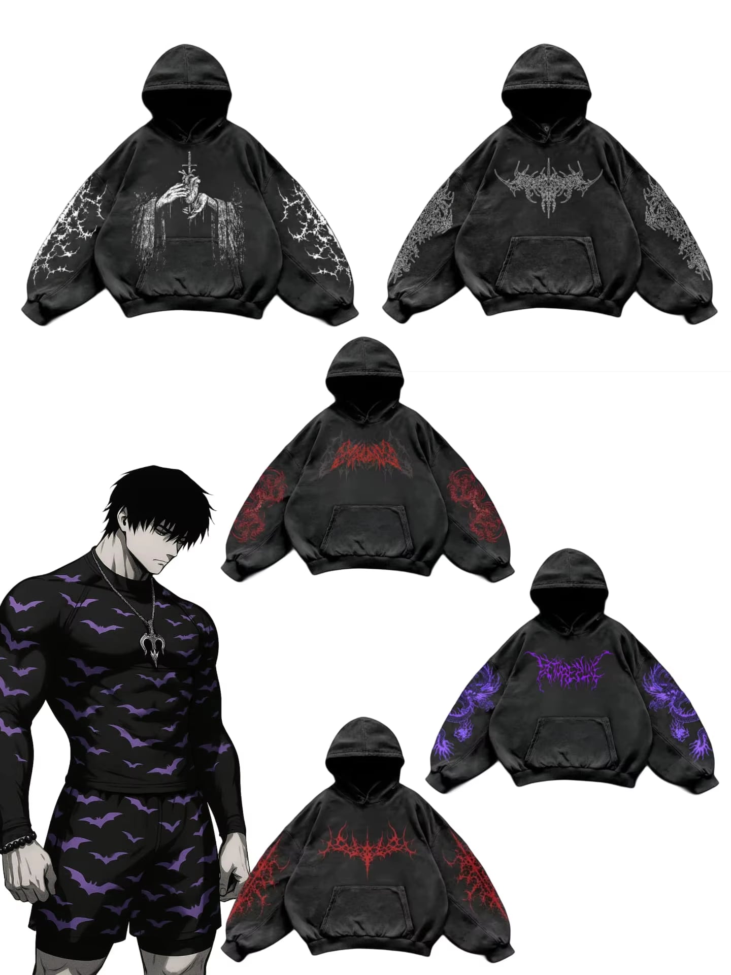 Harajuku Goddess Print Hoodies Women and Men Hoodie Y2K Tops Oversized Sweatshirt New Couples Goth Streetwear Gothic Gym Clothes