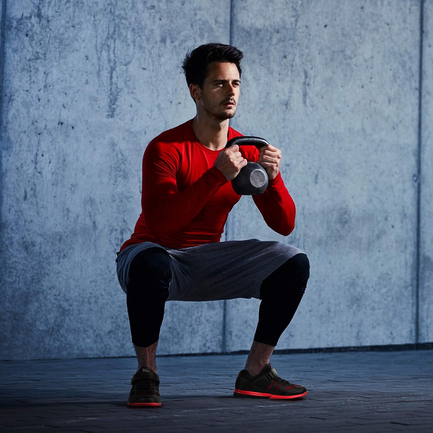 VENJA Weightlifting Shoes – Men’S Gym Shoes for Weight Lifting, Crossfit & Squats, Strength Training, Heel Support & Grip Sole for Stability