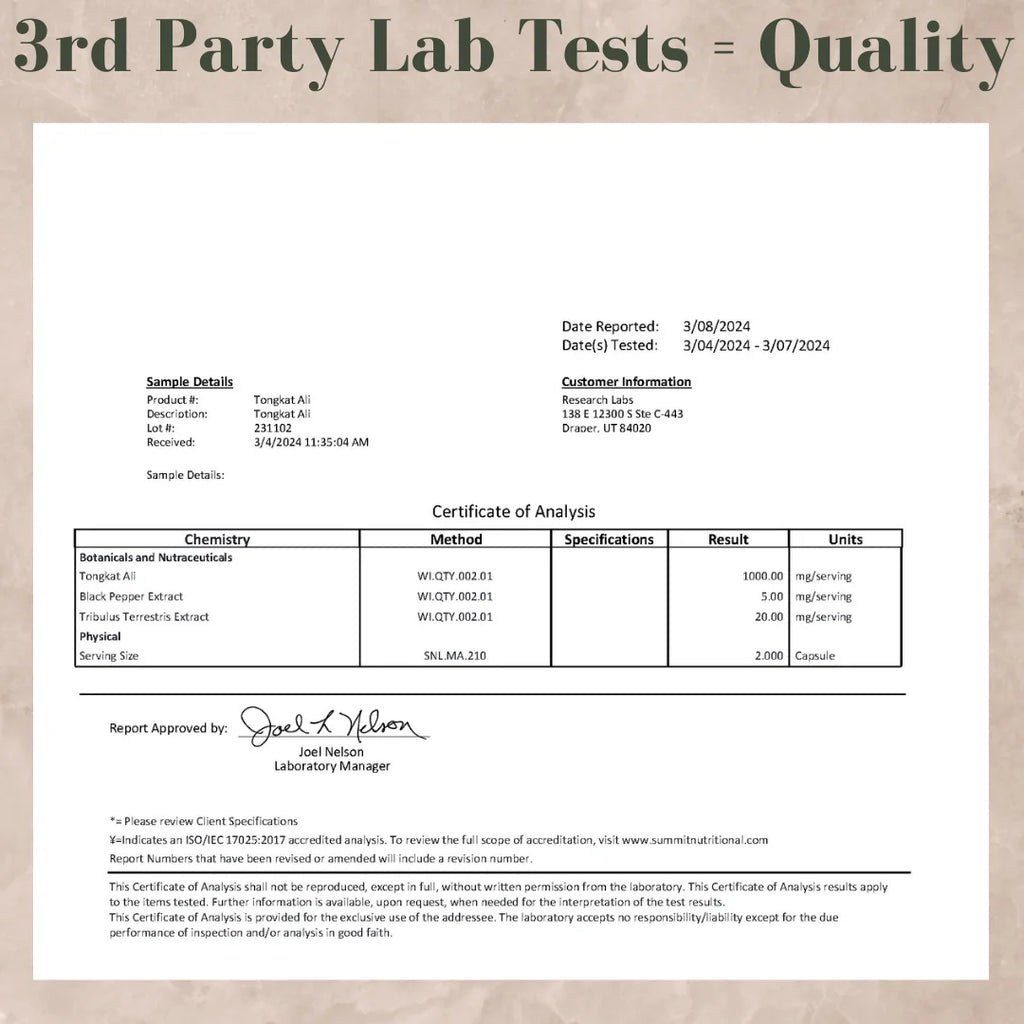 Longjack Tongkat Ali Extract Capsules 200X Strength | 200,000 Mg