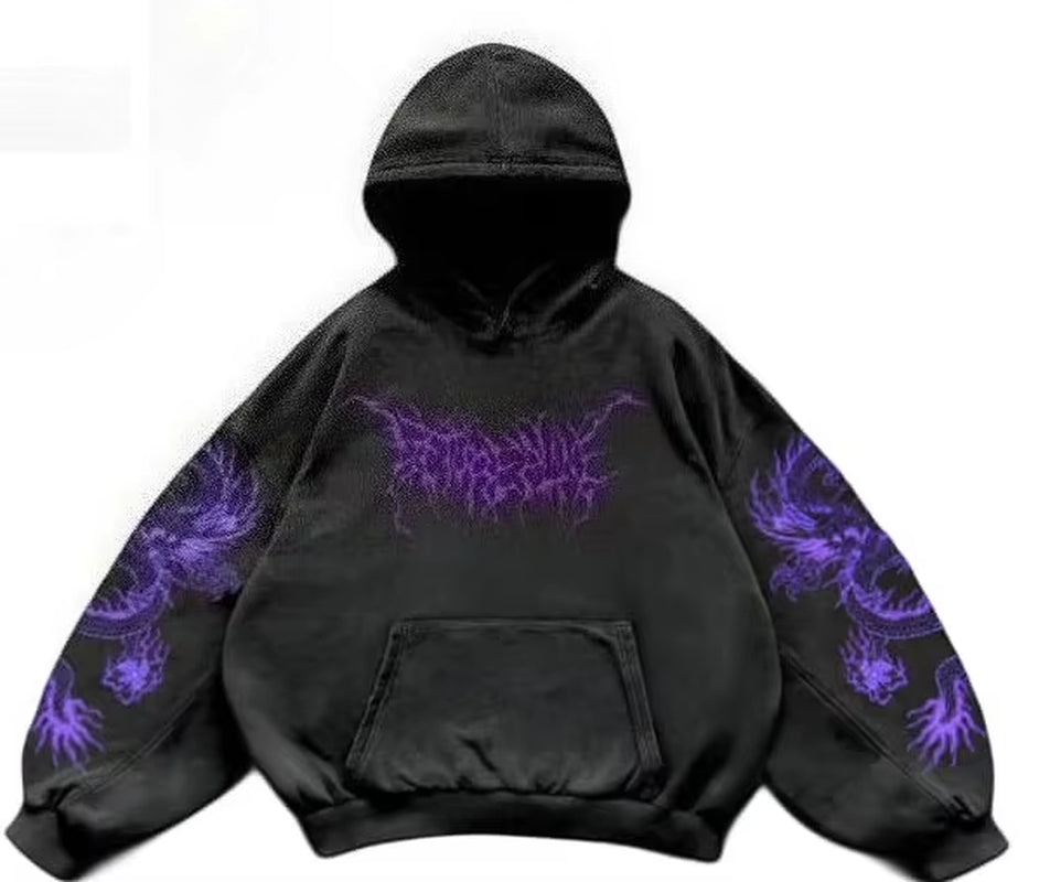 Harajuku Goddess Print Hoodies Women and Men Hoodie Y2K Tops Oversized Sweatshirt New Couples Goth Streetwear Gothic Gym Clothes